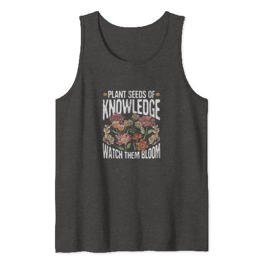 Teacher Wildflower Plant Seeds Of Knowledge Tank Tops