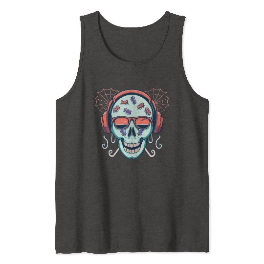 Skull Candy Halloween For Music Tank Tops
