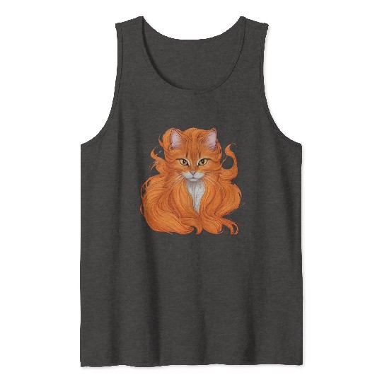 A beautiful, small orange cat. Innovative and fres Tank Tops
