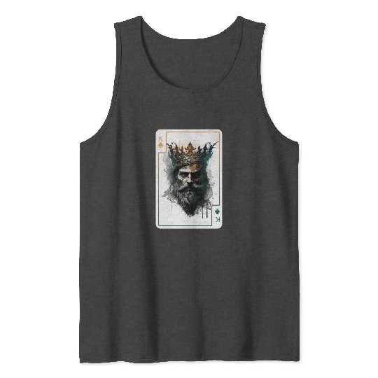King Spades Halloween Creepy Gothic Poker Tank Tops