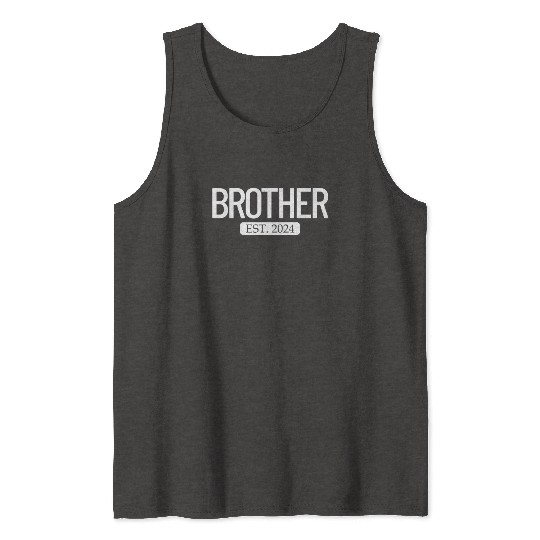 Brother Est. 2024 New Bigger Brother Gift Boys Tank Tops