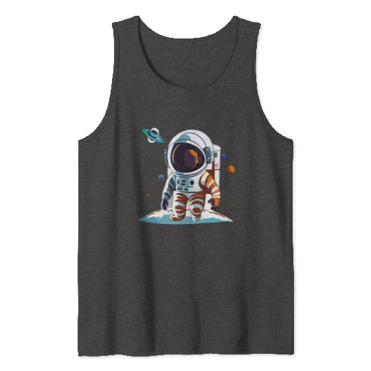 Astronaut Explore on Space Tank Tops