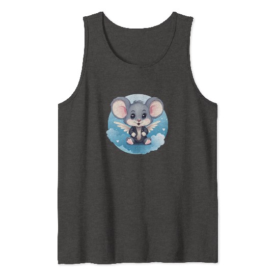 Mouse Angel Wings Rat Tank Tops