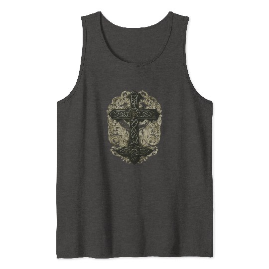 tree celtic cross Tank Tops