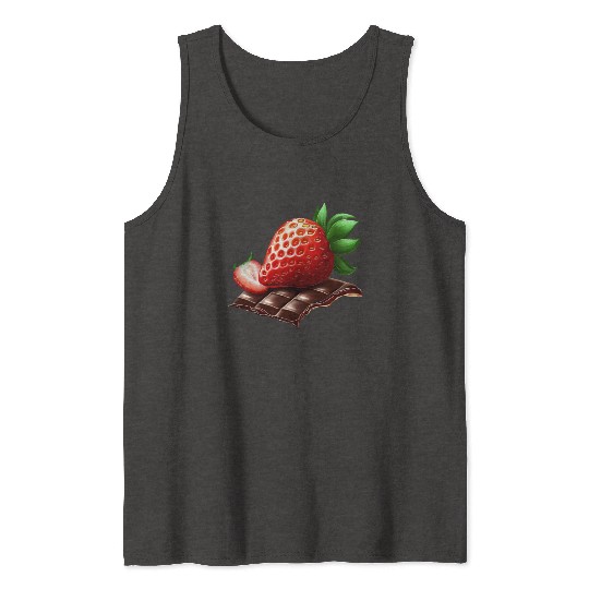 Sweet Temptation: Strawberry Meets Dark Chocolate Tank Tops