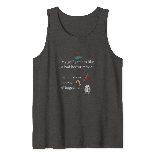 Golfing Horror Movie Tank Tops
