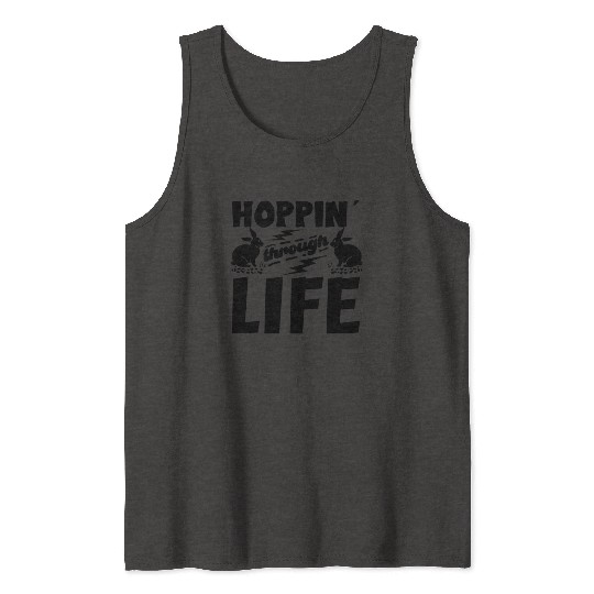 Bunny Owners Rabbit Lover Bunny Mom Bunny Dad Hopp Tank Tops