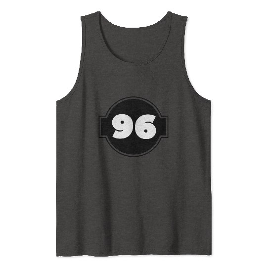 Black and White Number 96 Tank Tops