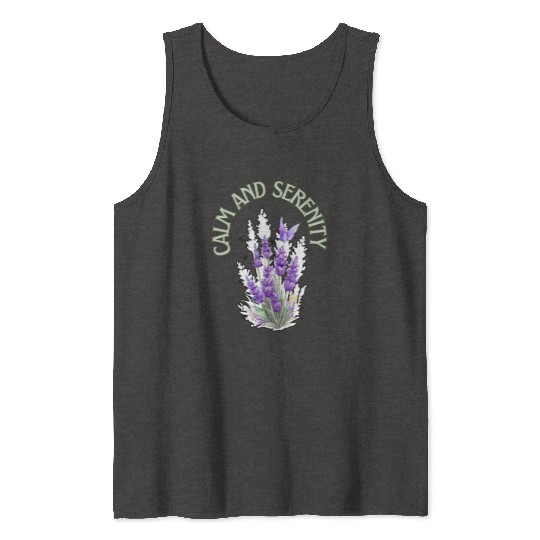 Calm And Serenity Tank Tops, lavender flower of calm