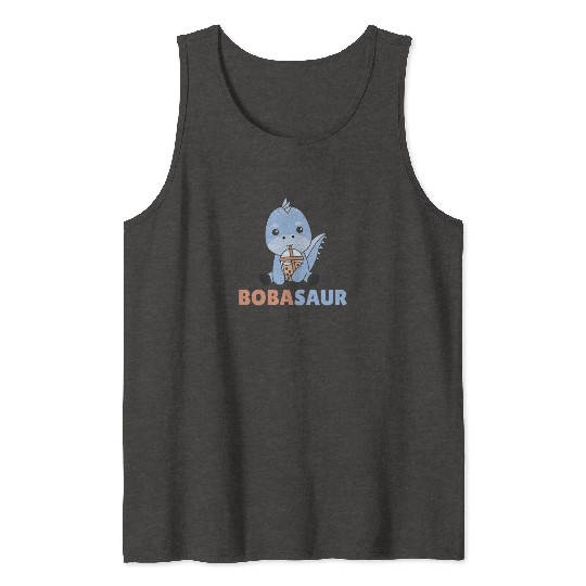Bobasaur Boba Dinosaur Dino Bubble Tea Tank Tops