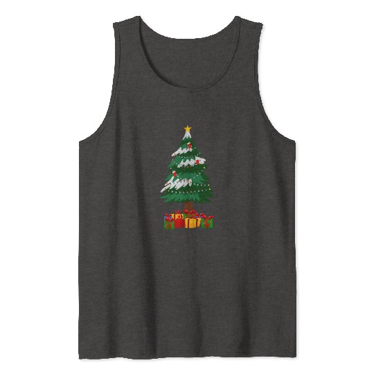 Merry Christmas Tree with Surprise Presents Boxes Tank Tops