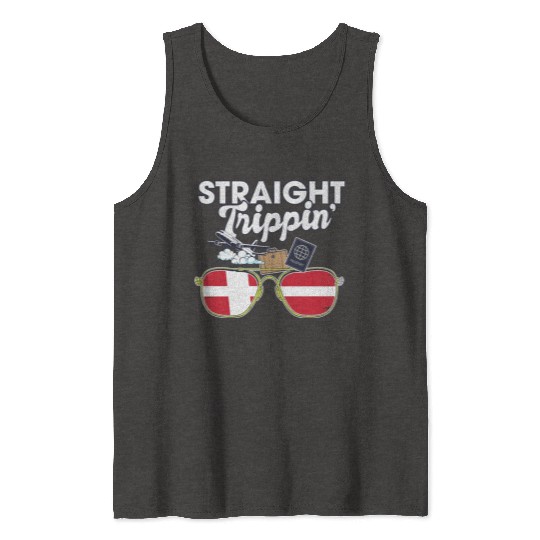 Straight Trippin' Dane Vacation Tour Travel Trip Tank Tops