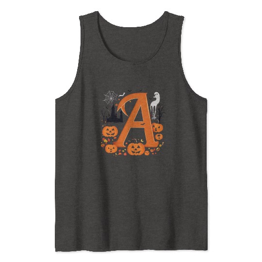 pumpkin with letter A Tank Tops