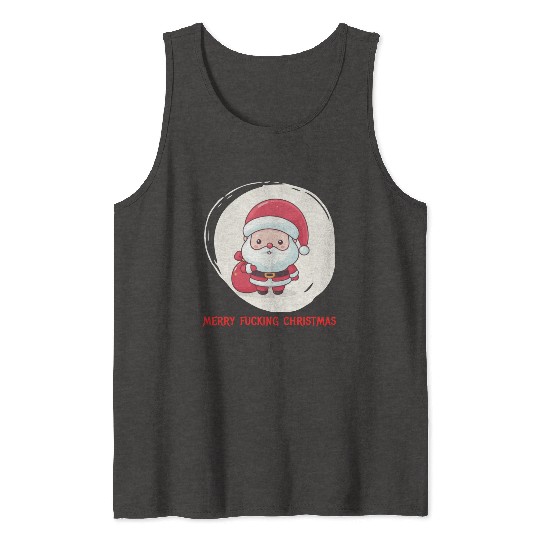 Cute Bad Santa Tank Tops