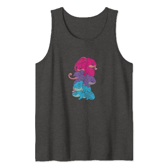 Androgynous Flag Pride Lgbtq Cute Chameleon Tank Tops