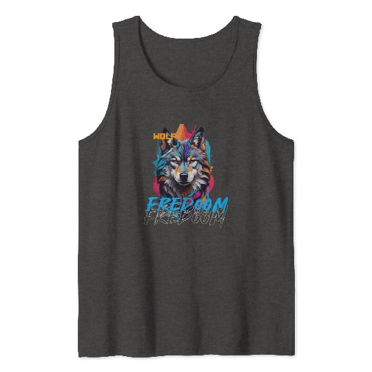 Incredible wolf face street Tank Tops
