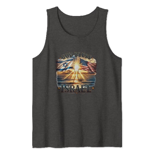 United for Israel God Bless Israel - Promised Land Tank Tops