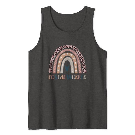 Postal worker rainbow Tank Tops