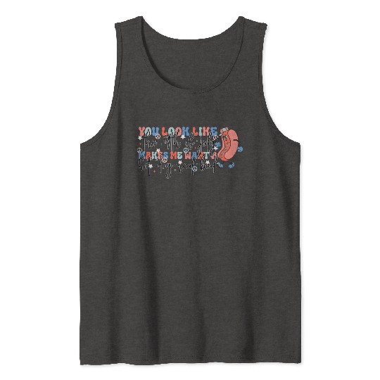 4th of july makes me want a hot dog real bad Tank Tops