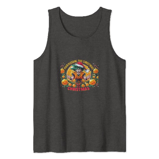 Funny Goku Christmas festival Tank Tops