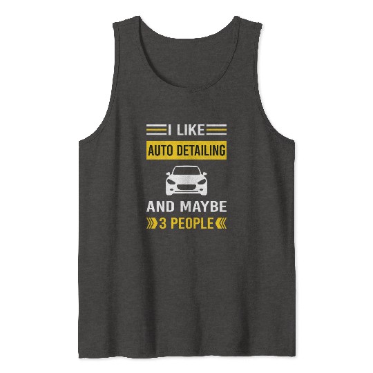 3 People Auto Detailing Car Detail Detailer Tank Tops