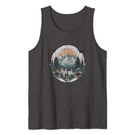 Geoforest Tapestry Tank Tops