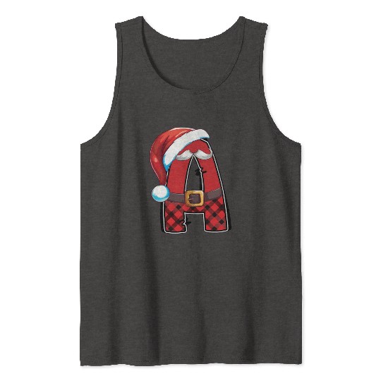 A Christmas Alphabet Letters Sublimation Tank Tops