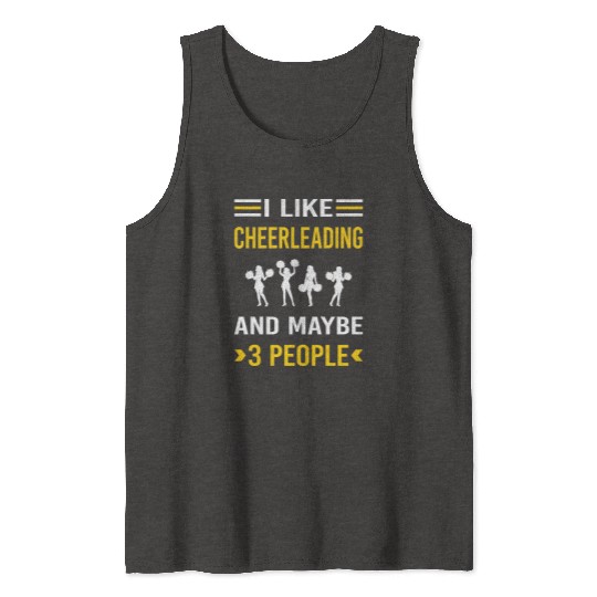 3 People Cheerleading Cheerleader Tank Tops
