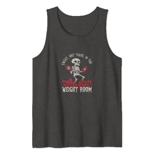 Anti Valentine´s Day Broken Heart Powerlifting Gym Tank Tops