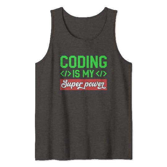 Funny Computer Programmer Computer Science Coding Tank Tops