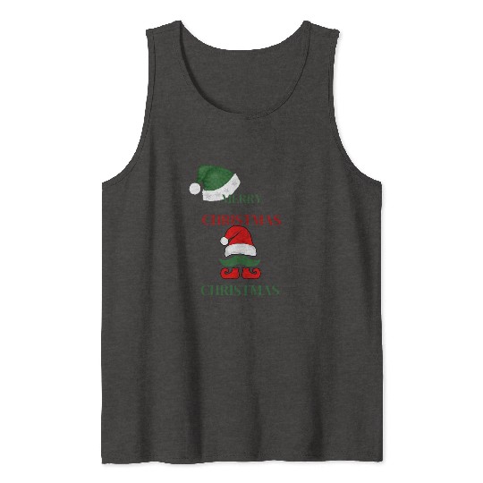 Elf Merry Christmas Tank Tops