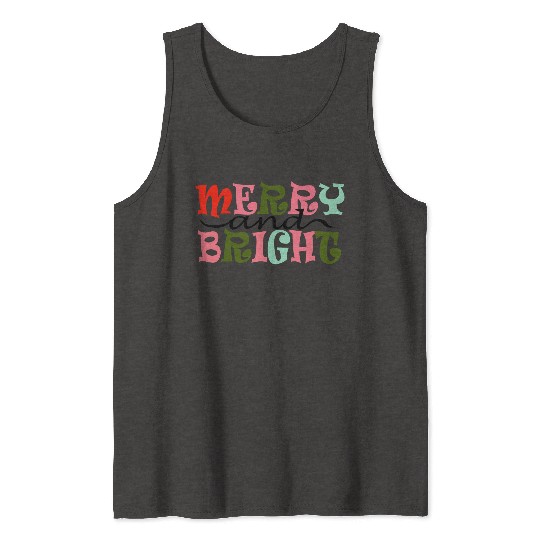 Merry and Bright Christmas Tank Tops