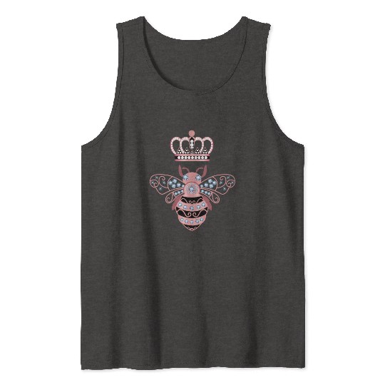 Queen Bee Crown Women Hive Beekeeping Bee Women Tank Tops