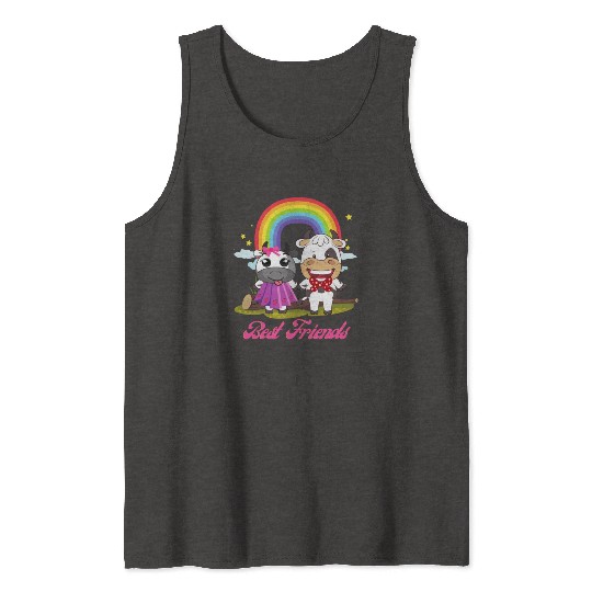 Cow Mooey Cute Strawberry Cow Best Friends Tank Tops