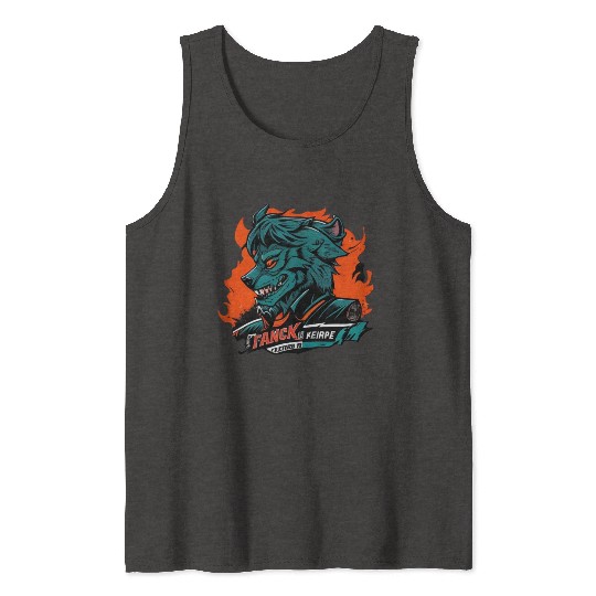 green Werewolf style Tank Tops