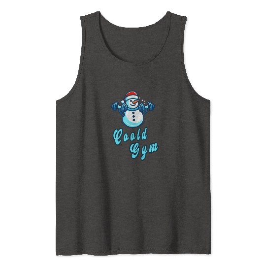 Cool gym funny snowman Tank Tops