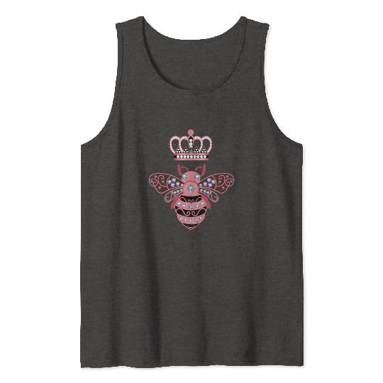Queen Bee Crown Women Hive Beekeeping Bee Women Tank Tops