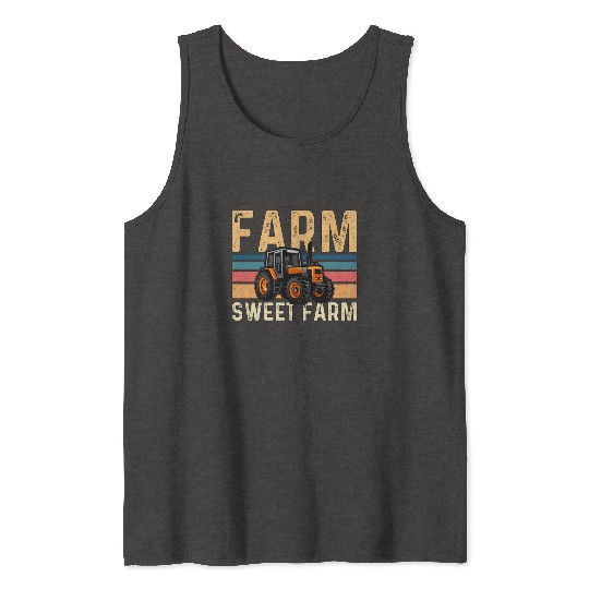 Harvester Farm Sweet Farm Farmer Combine Harvester Tank Tops