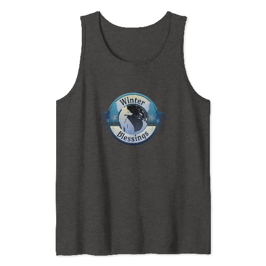 Winter Blessings Fox Badge Tank Tops