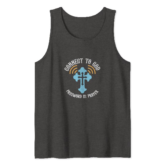 Connect to God I Love Jesus Believer Scripture Tank Tops