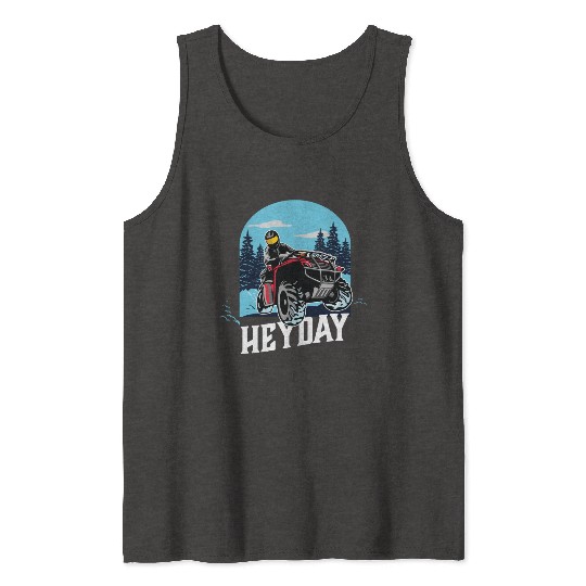 ATV/Quad "Winter Riding" style logo. By "Hey Day" Tank Tops