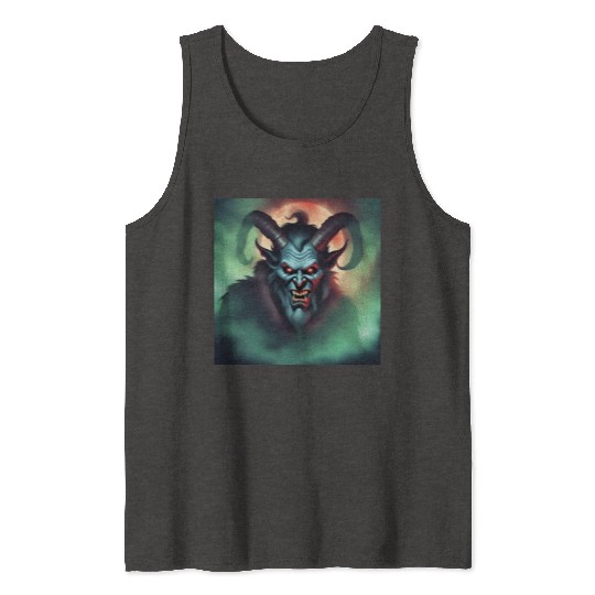 Krampus in Green Fog Tank Tops