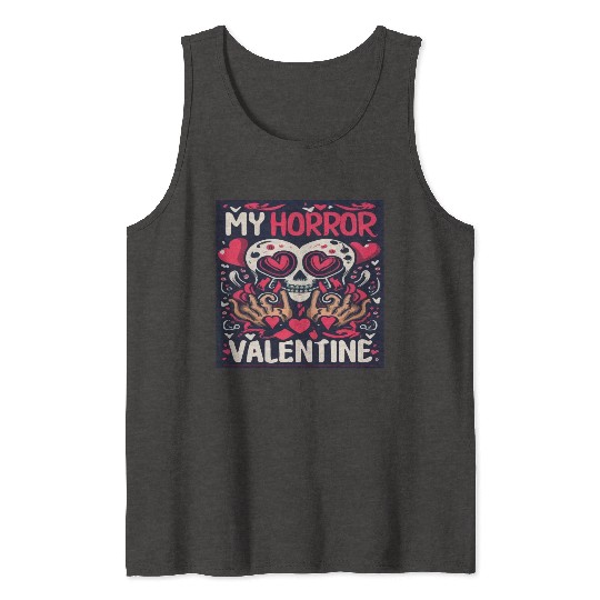 My Horror Valentine Skull Heart Tank Tops
