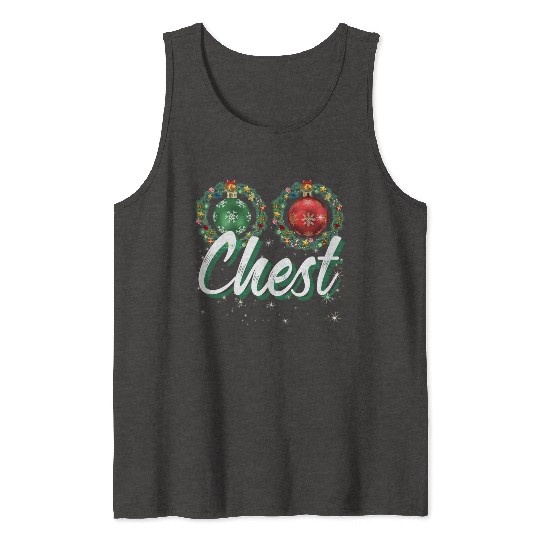 Chest Nuts Christmas Couple Funny Matching Tank Tops