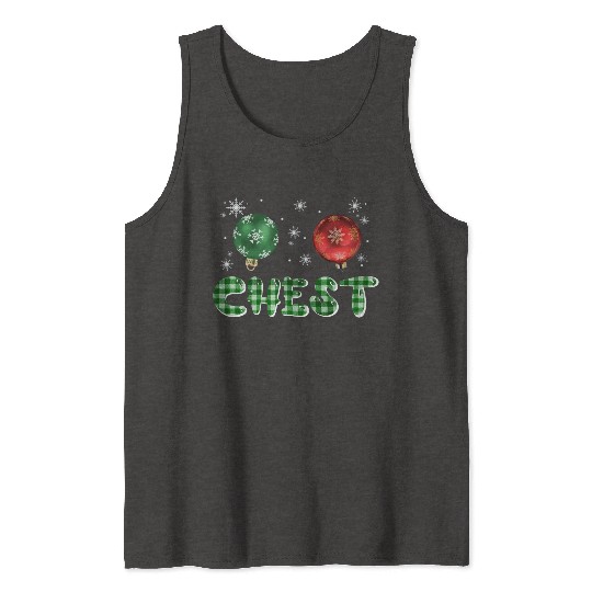 Chest Nuts Christmas Couple Funny Matching Tank Tops