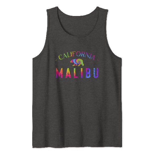 Malibu California Bicycle Club In a Tie Dye Design Tank Tops