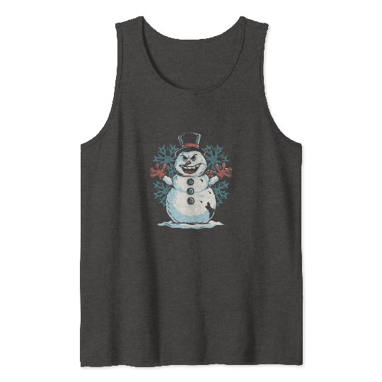 frosty snowman creepy Tank Tops