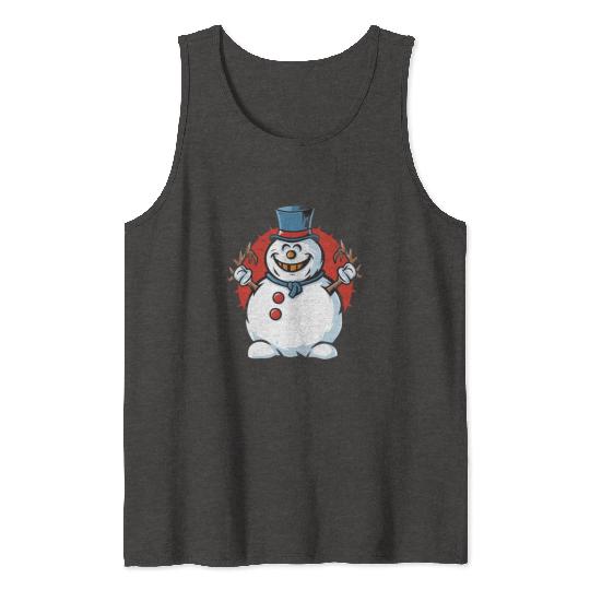 frosty snowman creepy Tank Tops