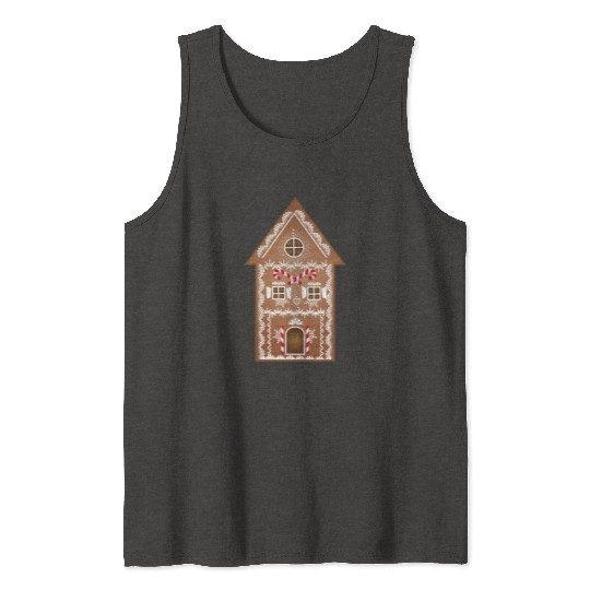 beautifully decorated gingerbread house for XMAS Tank Tops