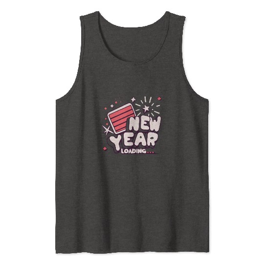 NYE New Year Loading Cheers To Festive New Year's Tank Tops
